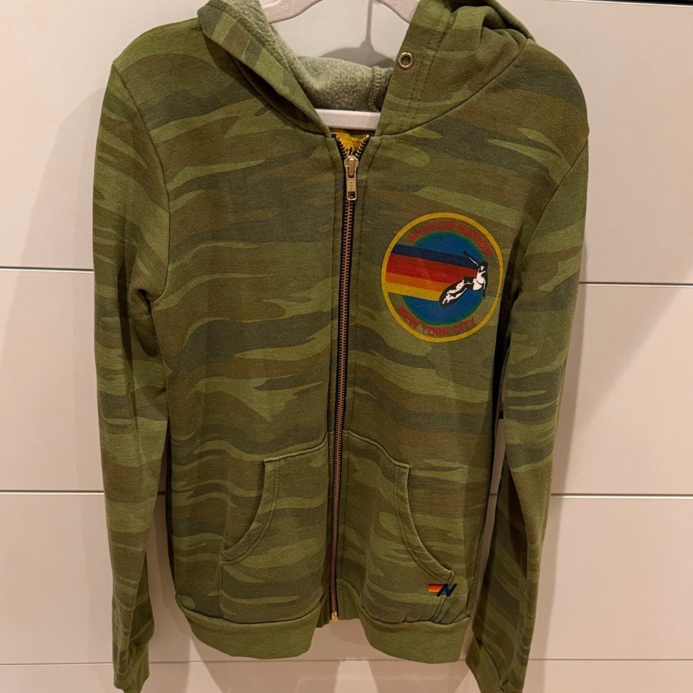 Aviator Nation Camouflage Zip-Up Hoodie
